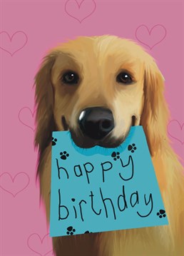 Say happy birthday with this cute Labrador card
