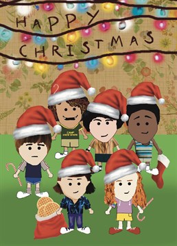 Happy Christmas from the Stranger Things kids!