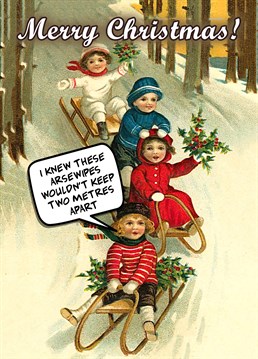 Lockdown again? Why are we not surprised ey? Make them laugh with this retro inspired Christmas card by Go La La.