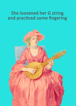 A musician in the streets AND in the sheets. This cheeky Birthday card from Go La La is perfect for any fingering fans out there.