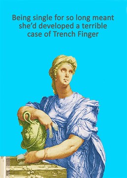 1 Birthday card = 1 prayer for each trench finger victim. Spread trench finger awareness with this cheeky Birthday card from Go La La.