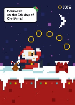 In a 8 Bit Christmas were always looking for this gold rings. Perfect cards for gaming fans.
