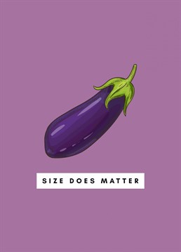 Looking for a Valentine's card that is sure to make your loved one laugh? Look no further than this funny illustrated eggplant card! Featuring a cheeky quote and adorable illustration, this card is sure to show your partner that you have a sense of humor and are not afraid to poke a little fun. .