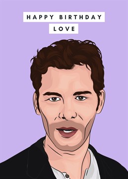 Celebrate your birthday in true Klaus Mikaelson style with this one-of-a-kind birthday card. The illustration features the iconic Original vampire himself, looking as fierce and charming as ever. Whether you're a diehard fan of The Vampire Diaries or just love a good bad boy, this card is sure to make your birthday special.