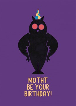 Mothman lovers birthdays Say Happy Birthday with this cute card by HandsOffMyDinosaur.
