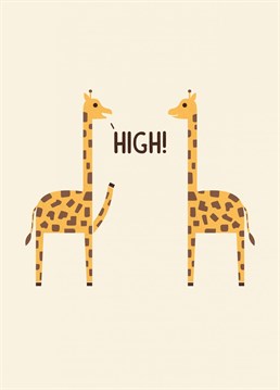 High! Say hello with this cute punny card.