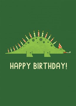Nothing like a dinosaur full of candles to wish dino lovers a happy birthday!