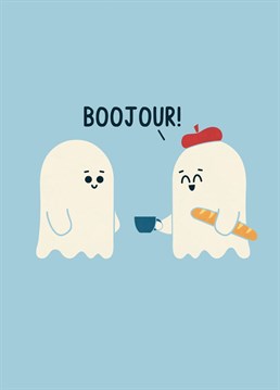 Say hello with a punny ghost card!