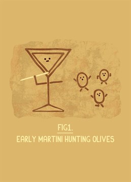 A perfect card for cocktail lovers and archeologists alike