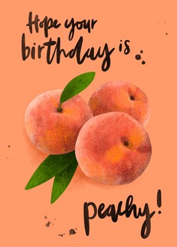 Send some fruity birthday love to a loved one with this just peachy Baby Shower card! A design by Hannah Boulter