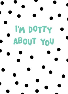 Let someone know you're thinking of them with this cute dotty Anniversary card.