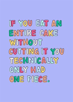 A Birthday card for the cake lover in your life