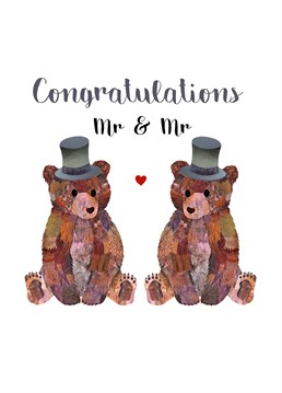 This cute couple aren't as cute as the cute couple getting married! Say congratulations on their wedding with this lovely card by Holly Collective.
