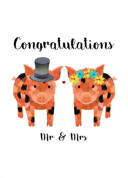 Say congratulations on their wedding with this adorable card by Holly Collective.