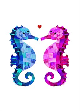 Say I love you with this cute seahorse card by Holly Collective, perfect for Valentine's Day or your anniversary.