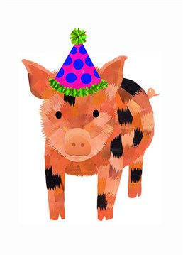 This little pig is ready to party! Send this cute card by Holly Collective and wish them a very happy birthday.