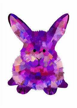 An adorable rabbit card perfect for a child's birthday.