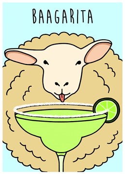 This funny sheep margarita Birthday card is perfect to give to a friend or family member who enjoys a pun and a cheeky cocktail! Great for any celebratory occasion!