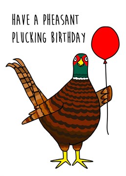 Everyone loves a tongue twister! Wish them the best plucking birthday ever with this funny card by Holly Collective.