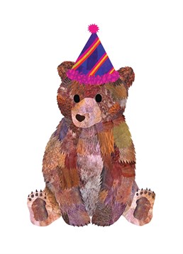 Wish them a very happy birthday with this adorable bear cub card by Holly Collective.
