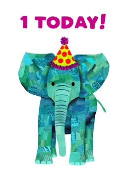 Make this cute elephant birthday card extra special with a personalised age! Designed by Holly Collective.