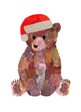 Wish them a very merry Christmas with this adorable Christmas bear cub card! Design by Holly Collective.