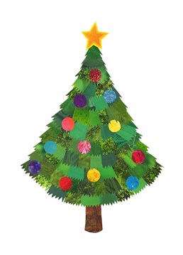 Wish them a very merry Christmas with this colourful Christmas tree card. Designed by Holly Collective.