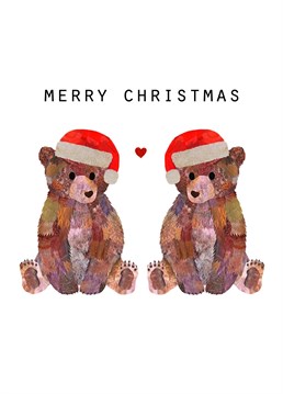 This adorable bears card is perfect to give to a special couple or your other half on Christmas! Designed by Holly Collective.