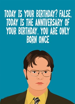 The Office Birthday Card Featuring Dwigh Schrute Card | Scribbler