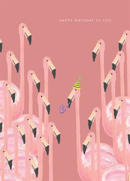 The colourful, captivating Flamingo Party is the perfect card to send to the wild ones in your world.   Designed and Illustrated by Hutch Cassidy