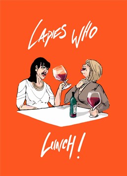 Ladies who lunch with a bottle of red are the best kind. This How Funny Birthday card captures it wonderfully!
