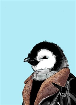 This little penguin is going for a rocker chick (I couldn't resist) kinda look. Make someone go aww with this cute Birthday card by How Funny.