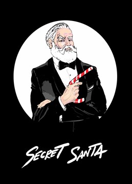 The name's Santa. Secret Santa. Sometimes Santa has to go undercover! Send this mysterious How Funny card to a wannabe secret agent this Christmas.