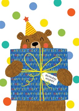 Bear hugs are cheaper than presents! Say Happy Birthday with this cute card.