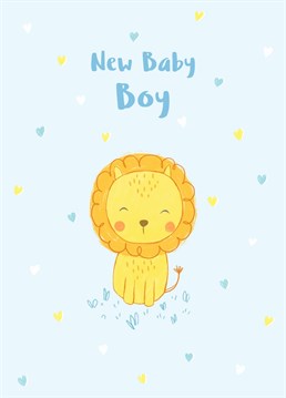 Celebrate a new baby boy in your life with this cute baby card.
