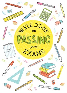 Exams are finally over and the best way to celebrate is with lots of rest and this card!