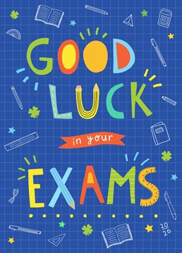 We know how stressful exams can be but boost someone's confidence with this good luck card.