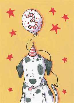 Woof, woof, woof! Roughly translated means You're 3, happy birthday! Send this cute Helen Wiseman card to your favourite tiny human.