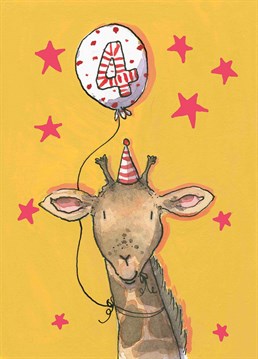 Say happy birthday to your 4-year-old buddy with this cute card by Helen Wiseman.