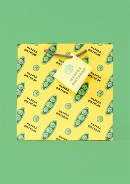 Wish them the hap-pea-ist of birthdays and send your gift in this cute medium-sized bag.