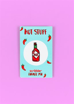 Hot Stuff Pin Badge. Your friends and family will love this Scribbler favourite as much as we do, so go on treat them (or yourself!).