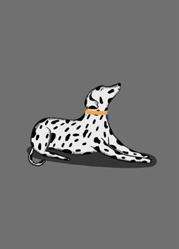 Cute Dalmatian illustration. This card is a high quality reproduction of one of my original drawings.