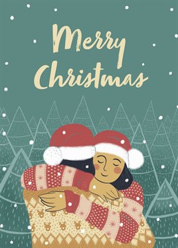 Lots of hugs this Christmas.   Say Merry Christmas with this sweet card.   "Designed by Simona De Leo in collaboration with the Illo Agency."