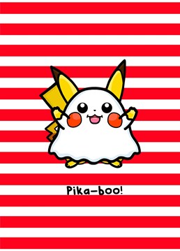 Pikachu is getting ready for Halloween in this Innabox card.