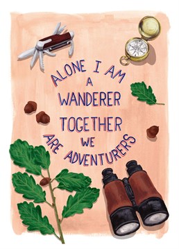Life is a great adventure, and who could want for more than to have a fellow adventurer by your side? Send them this cute Anniversary card by Ink Bandit to stir up their wanderlust.