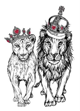 This pair of majestic lions remind you of someone? This Engagement card from Ink Inc is perfect for any lions or lionesses in your life!