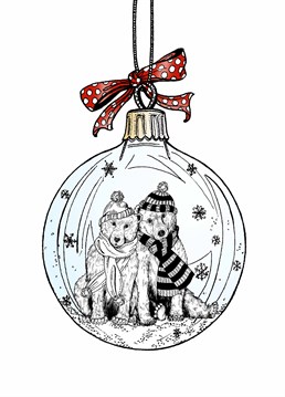 Send them warm wishes this Christmas with this polar bear bauble card by Ink Inc.