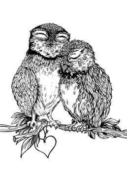 Two Love Owls, by Ink Inc.You guys are two love birds- just like these owls. Send this Anniversary card to your twooo love to make them go 'awww'.