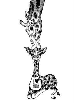 Is there anything cuter than a baby giraffe? Yes! It's a baby giraffe with a bib that says I heart Mum! Send this Ink Inc Mother's Day card to your wonderful Mum.