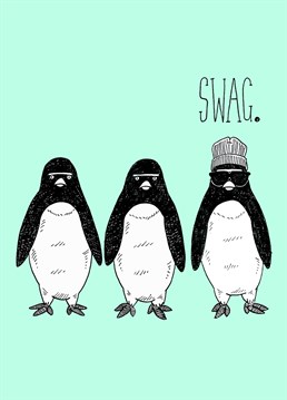 Send this Jolly Awesome Birthday card to someone who thinks they're as cool as these penguins.